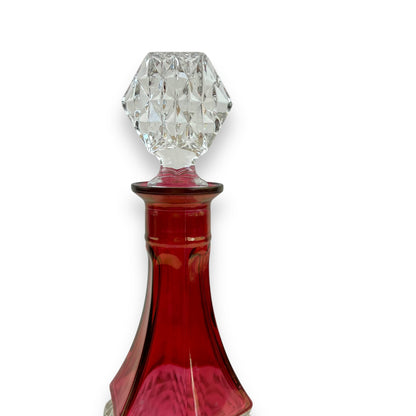Indiana Glass King's Crown Diamond Point Decanter