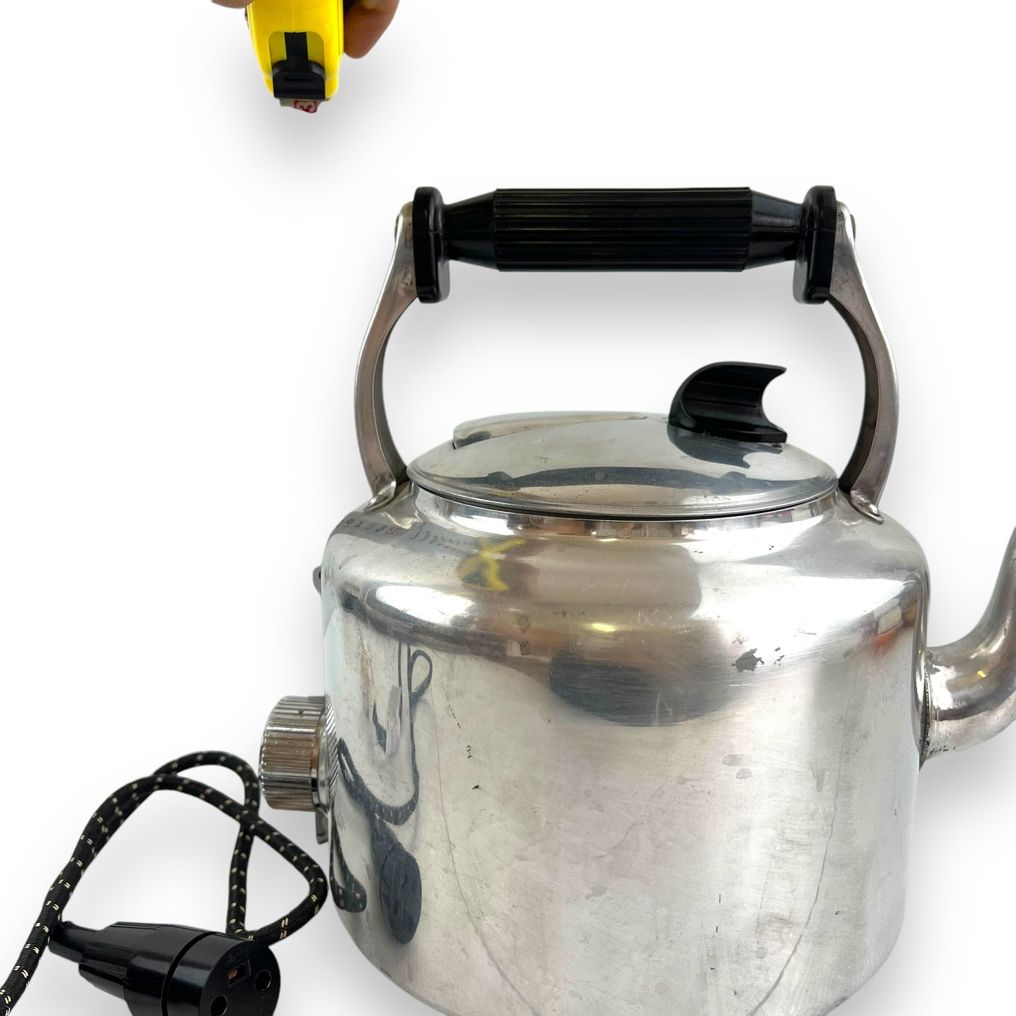 Electric Kettle - Polished Aluminum Metal Jug
