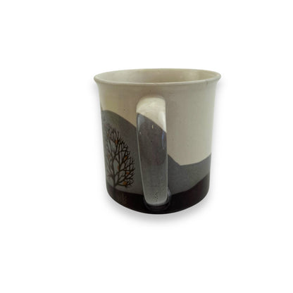 Trees with birds printed coffee cup mug