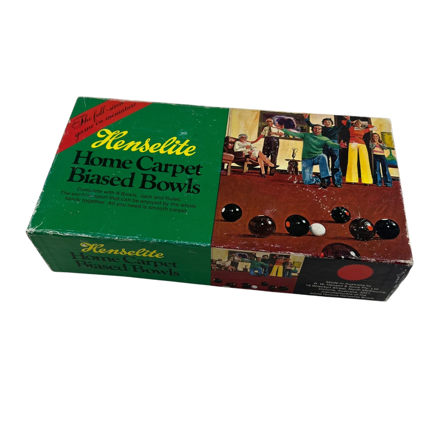 Henselite home carpet biased bowls set in original box