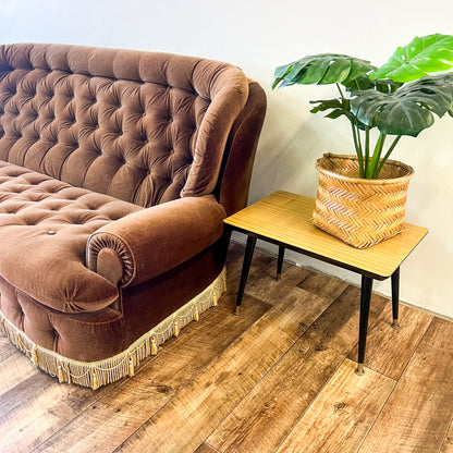 Brown Fringe Tassel 3 Seater Lounge