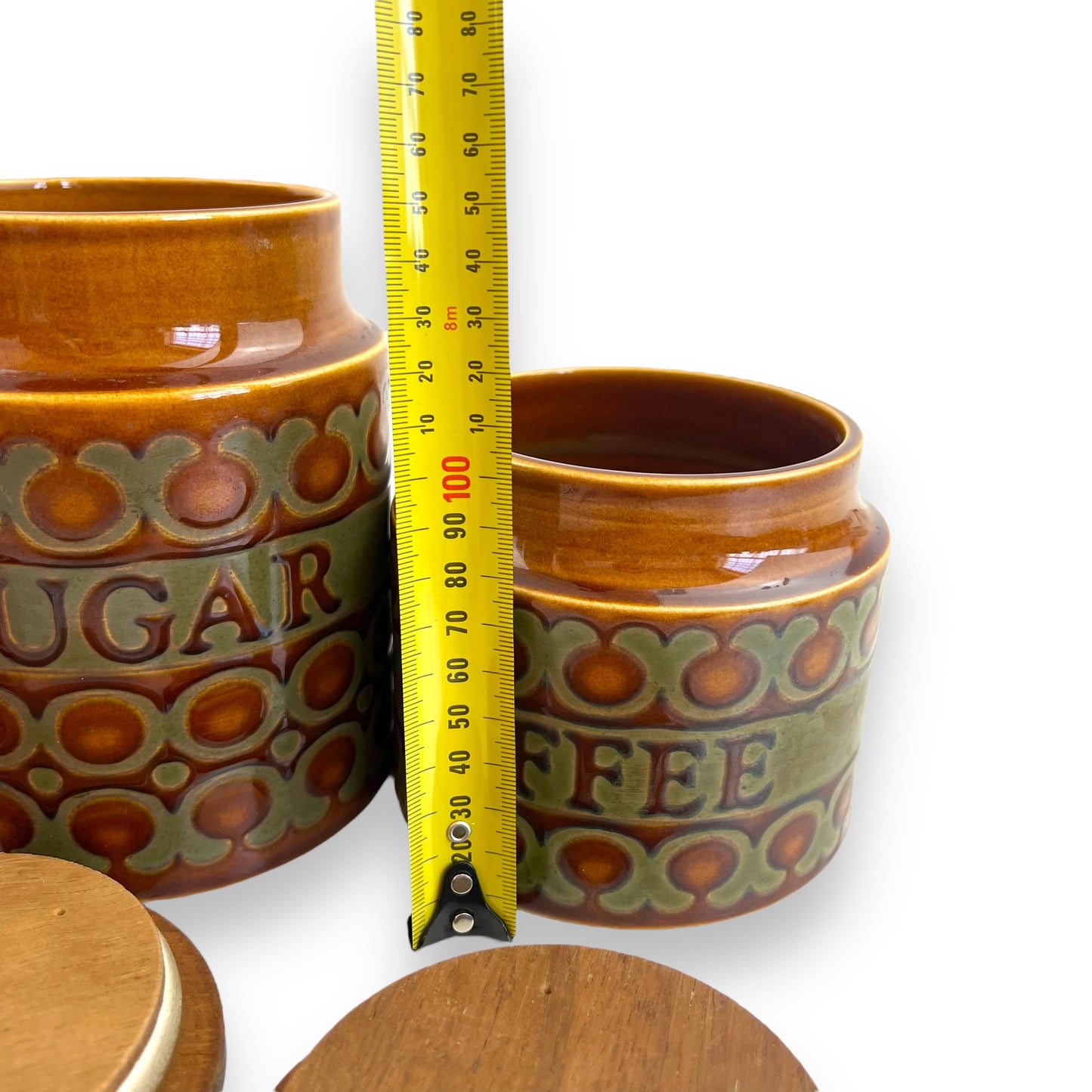 Hornsea Canister Set- Flour, Tea, Sugar & Coffee
