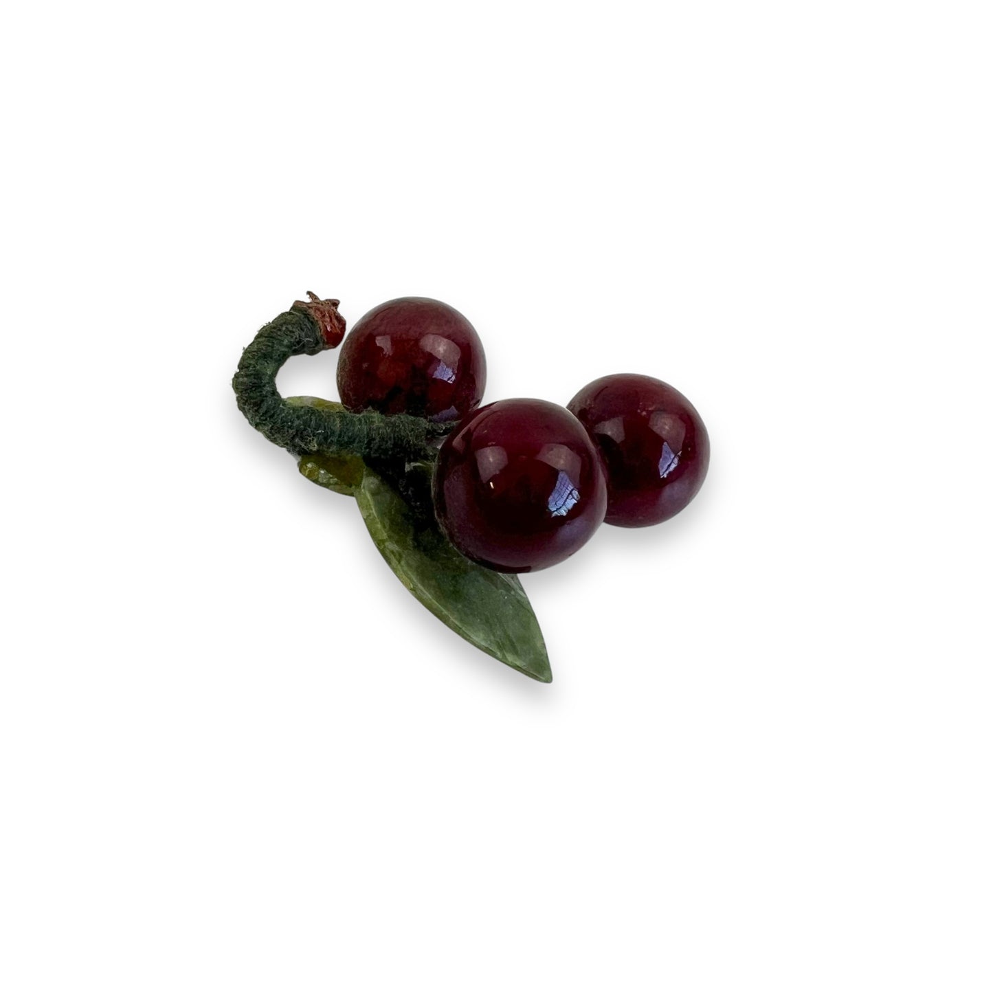 Glass cherry ornament