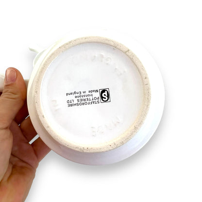 Staffordshire Pottery England Yellow Flower Ramekin Set of 5