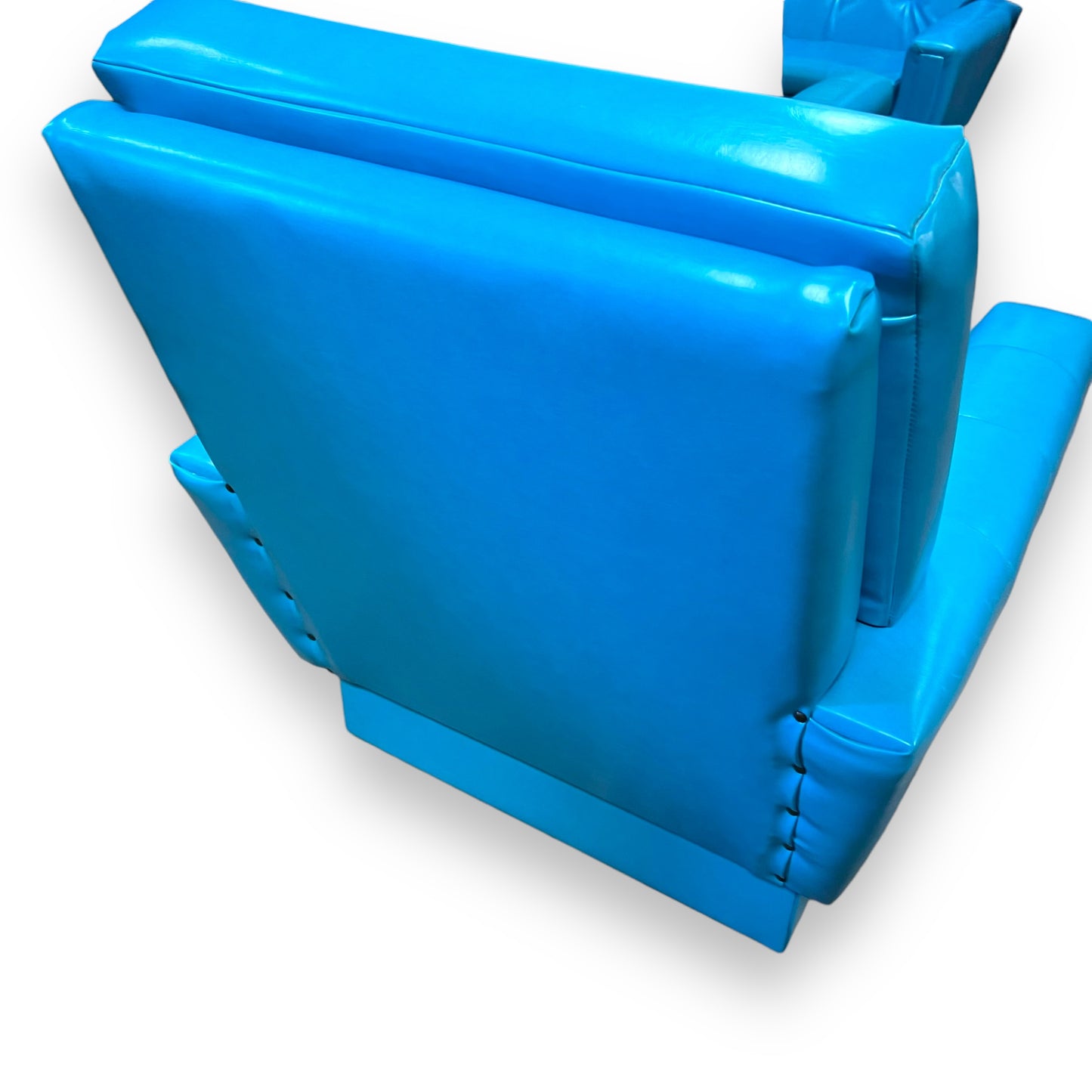 Retro Blue Vinyl Single Lounge Chair