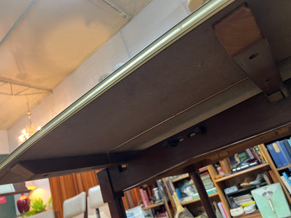 Brown Laminate Drop-Leaf Dining Table