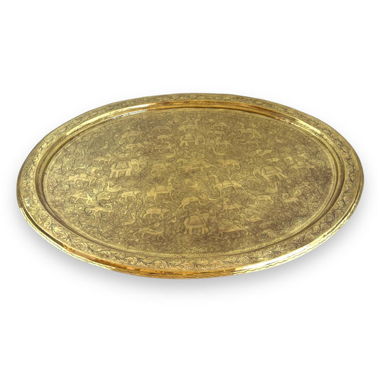 XL Brass Serving platter tray