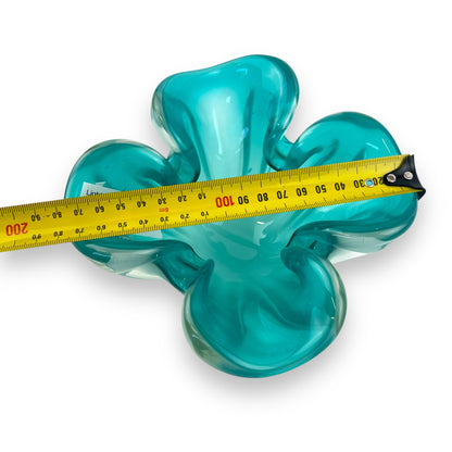 Light Blue Art Glass Dish