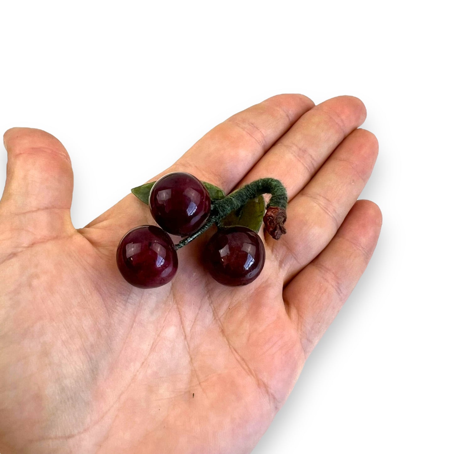 Glass cherry ornament