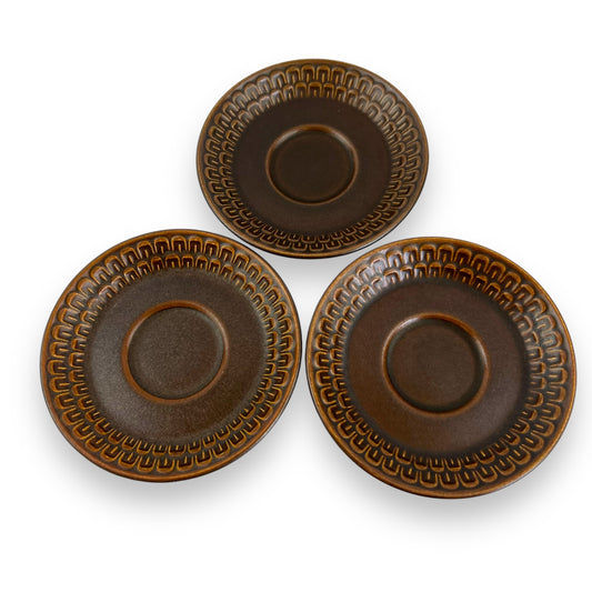 Wedgwood “Pennine” Pattern Dark Brown Round Saucer Plate 14.5cm diameter