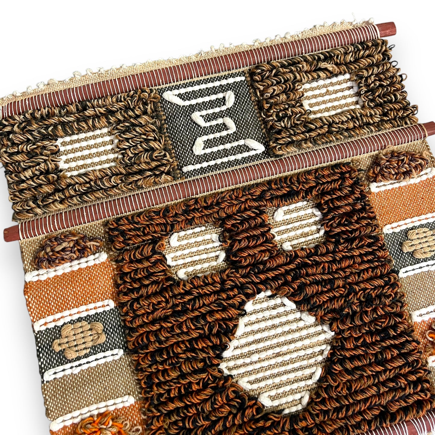 Don Freedman Style Brown Woven Wall Hanging Tapestry