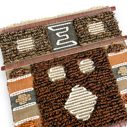 Don Freedman Style Brown Woven Wall Hanging Tapestry