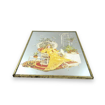 Pimpernel Girl Mirror Wall Art – 1970s Boho Glam