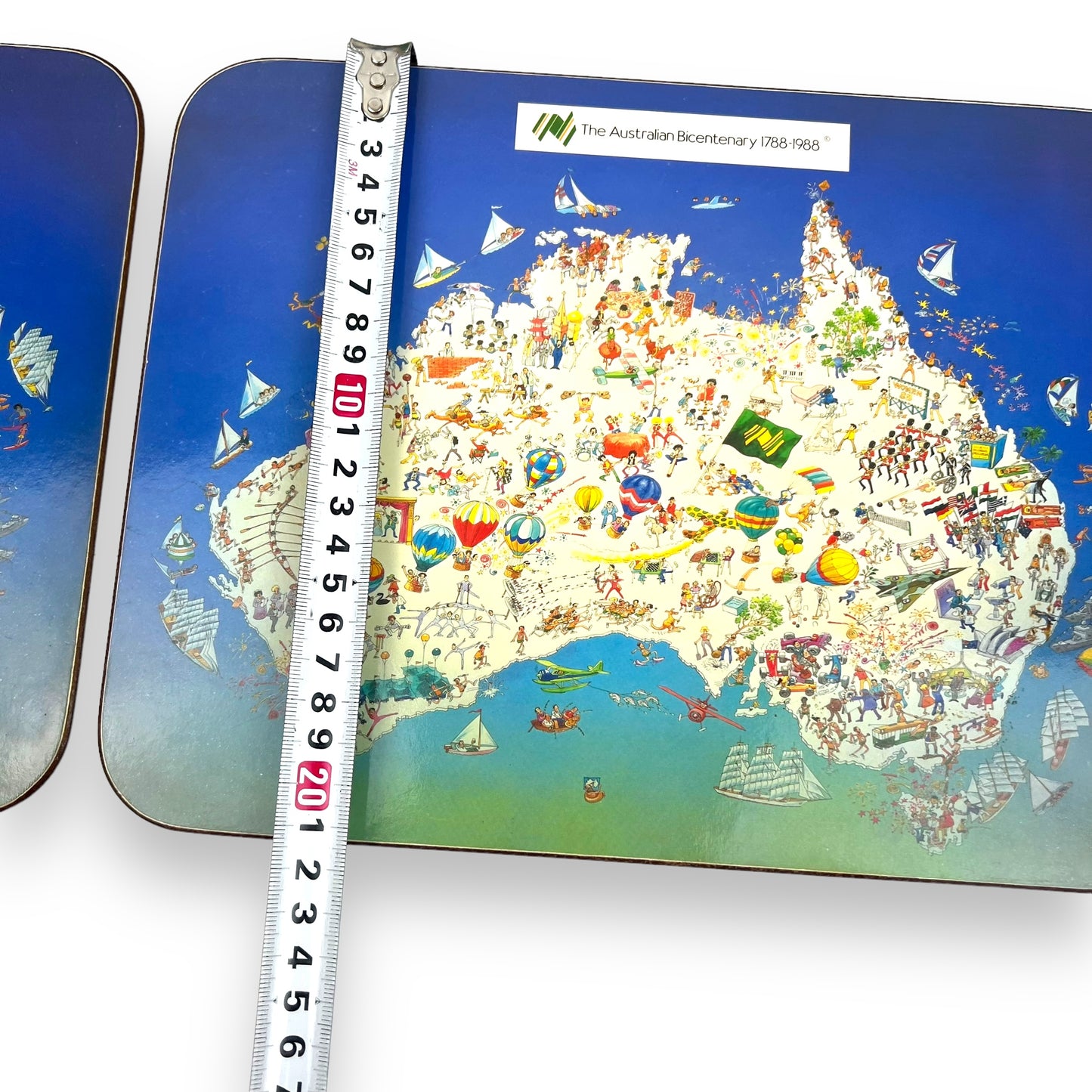The Australian Bicentenary 1788-1988 Placemat Australian Map Set of 6