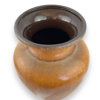 West German Large Brown Vase - 41cm Tall x 20cm Wide