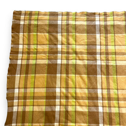 Brown Caramel and Green Wool Blanket