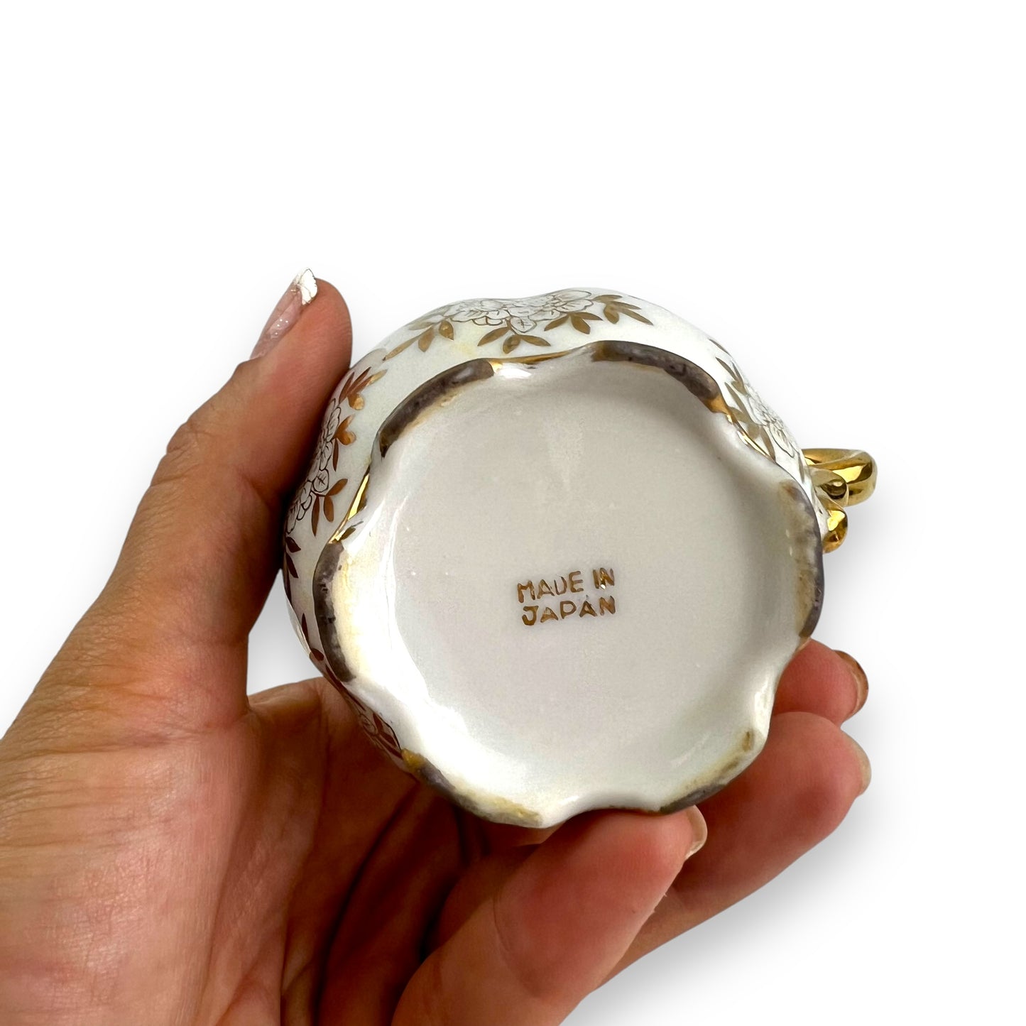 Gold rose pattern small creamer jug - made in Japan