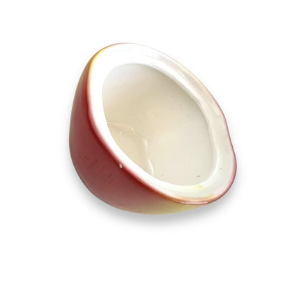 Apple shape condiments bowl with lid