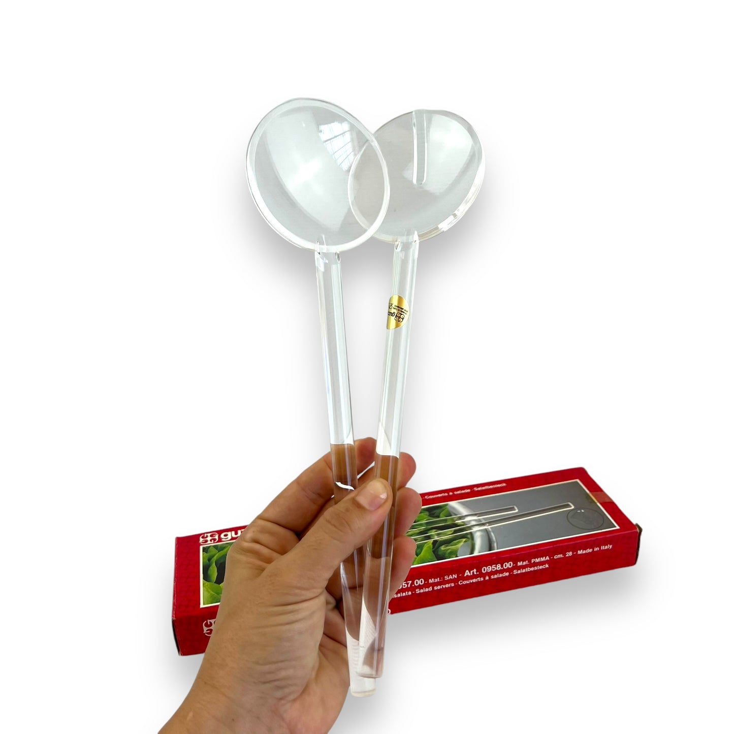 Guzzini “Polo” Salad Servers in Original Box - Made in Italy