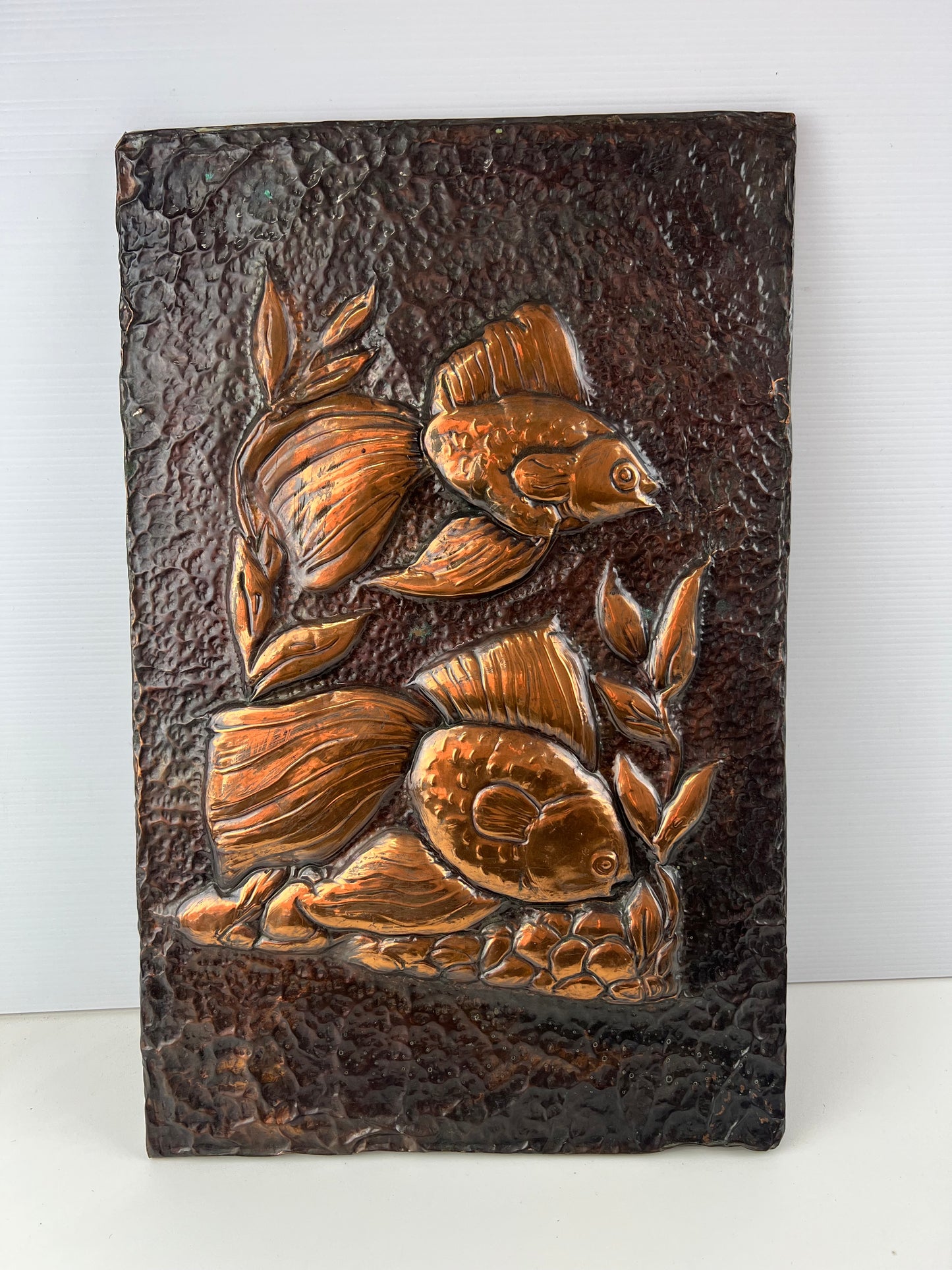 Hand-Hammered Copper Fish Wall Art
