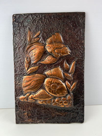 Hand-Hammered Copper Fish Wall Art