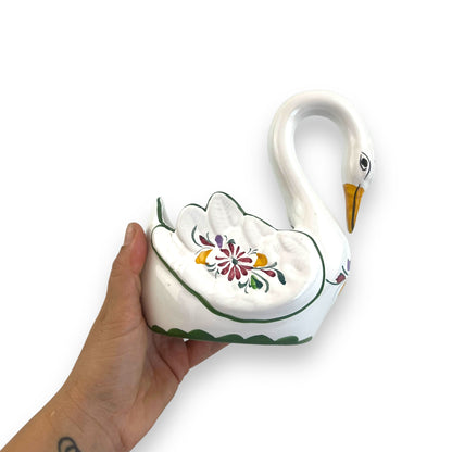 Hand-Painted Swan Planter – Made in Portugal