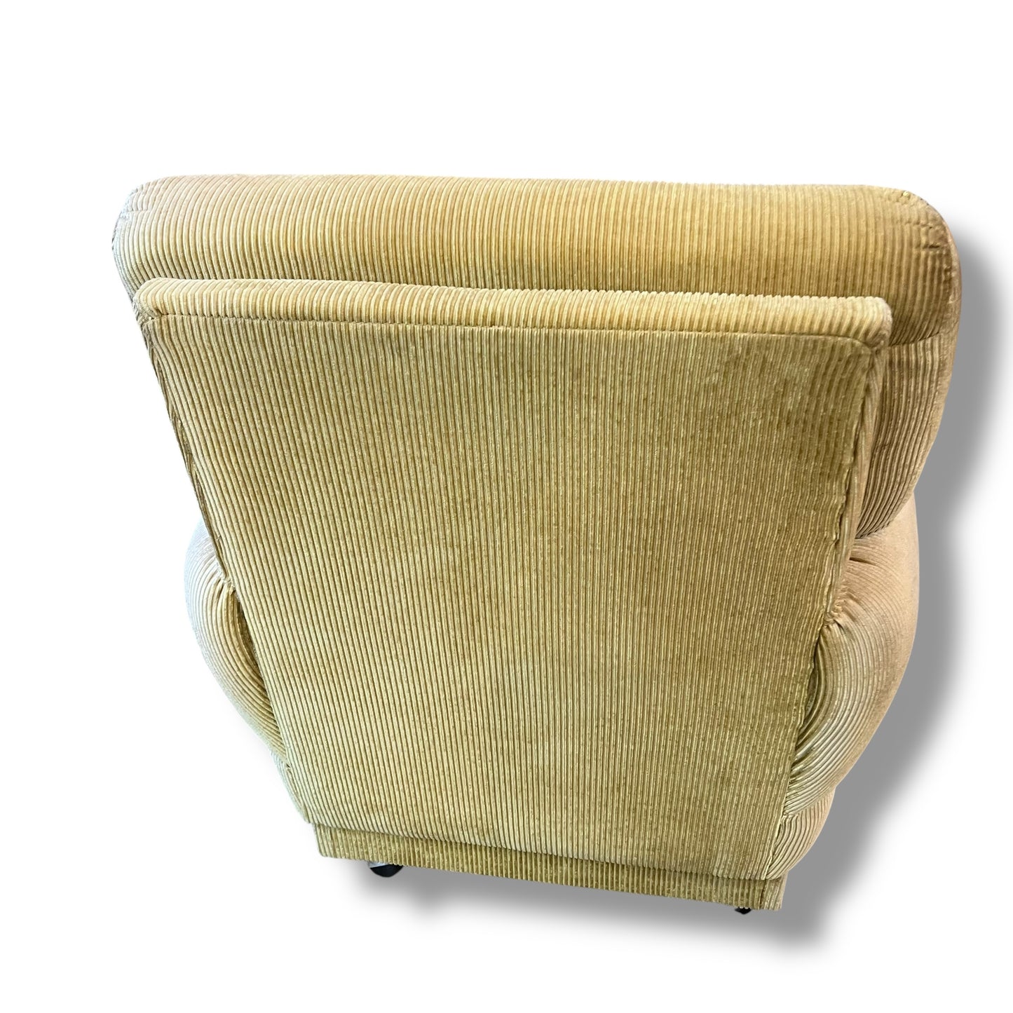 Green-Yellow Corduroy Armchair