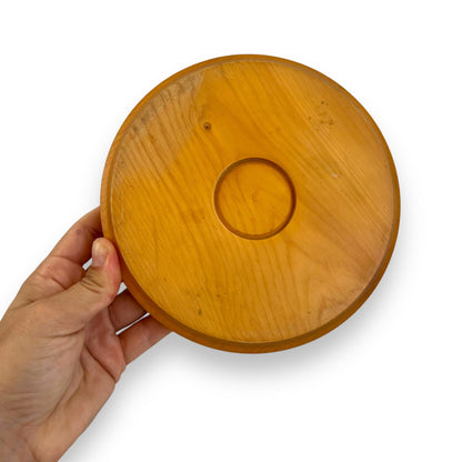 Blue Willow Oriental Pattern Trivet with Rosewood Base