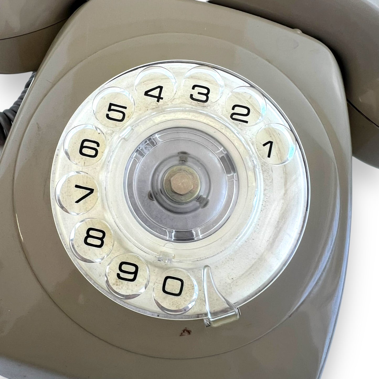 Grey rotary dial phone