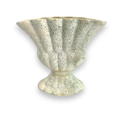 Cream vase with green speckles