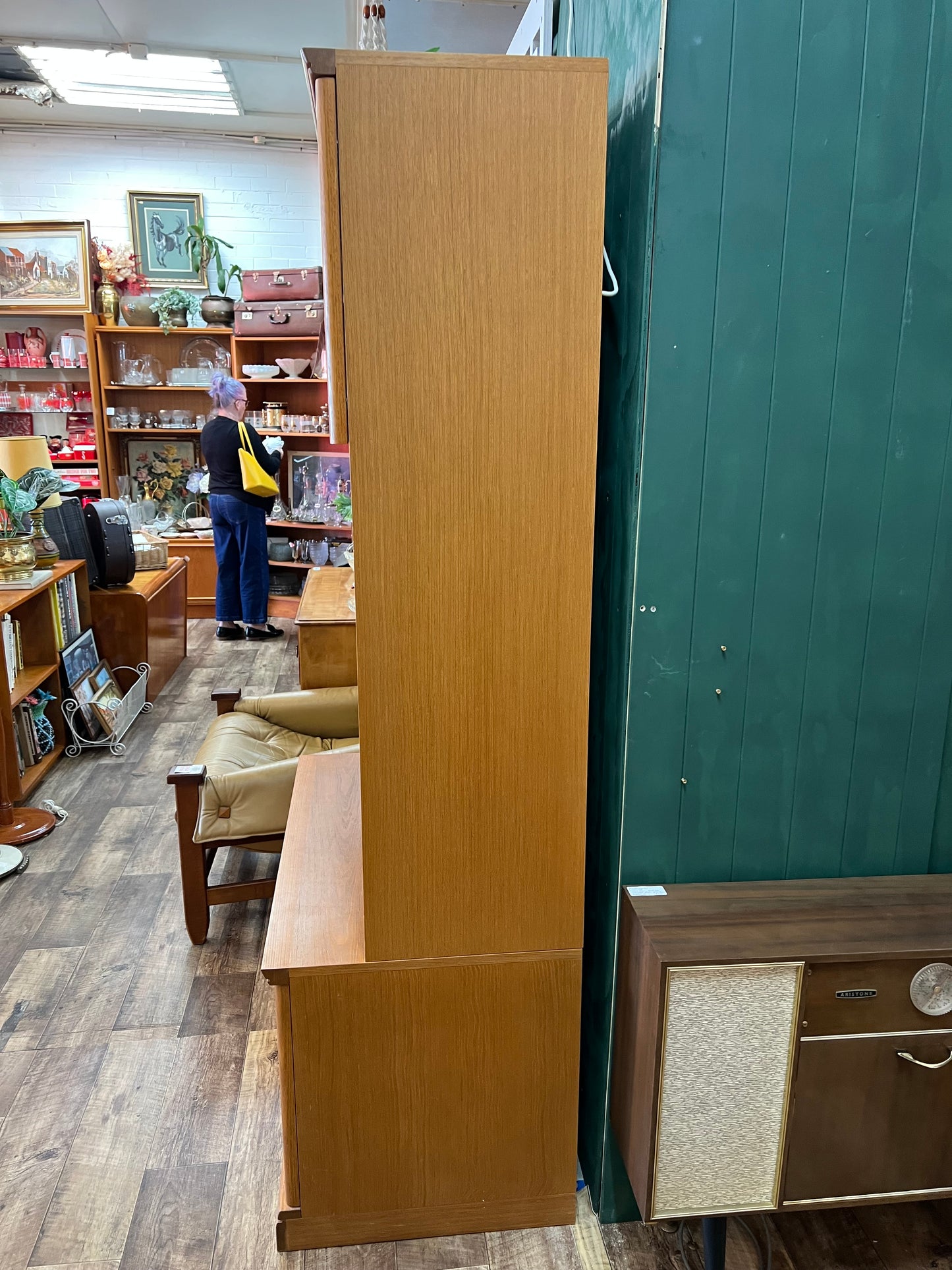 Noblett Australian-Made Teak Display Cabinet / Bookcase with Glass Doors