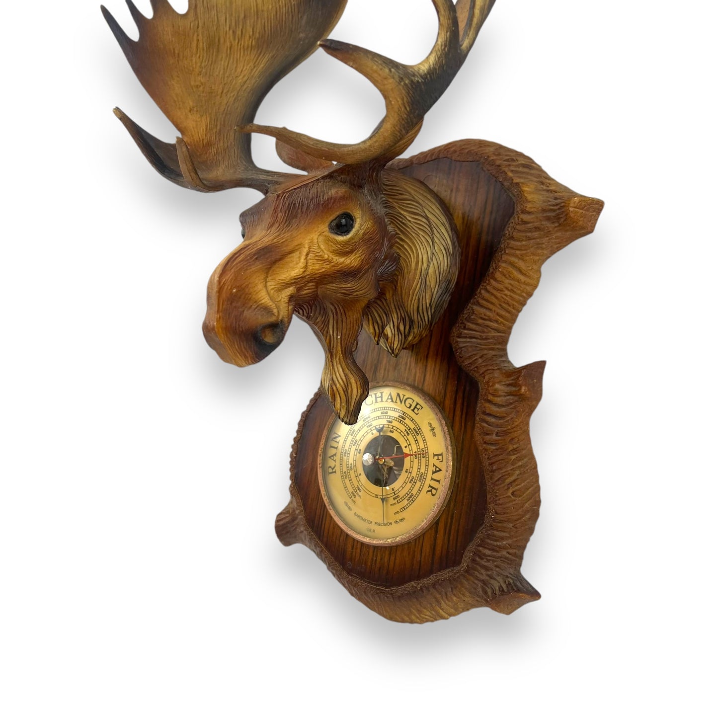 Norwegian Moose Barometer | Scandinavian Mid-Century Wall Weather Station | 1970s
