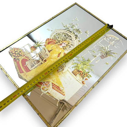 Pimpernel Girl Mirror Wall Art – 1970s Boho Glam