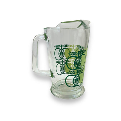 Green Apple Pattern Glass Jug