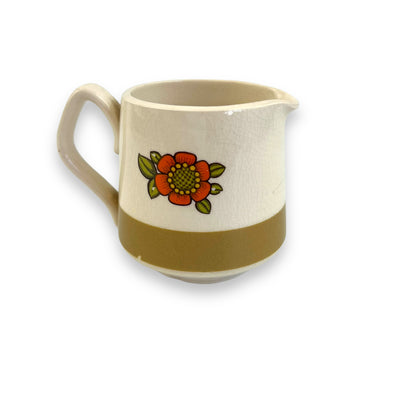 Retro flower cream/milk jug
