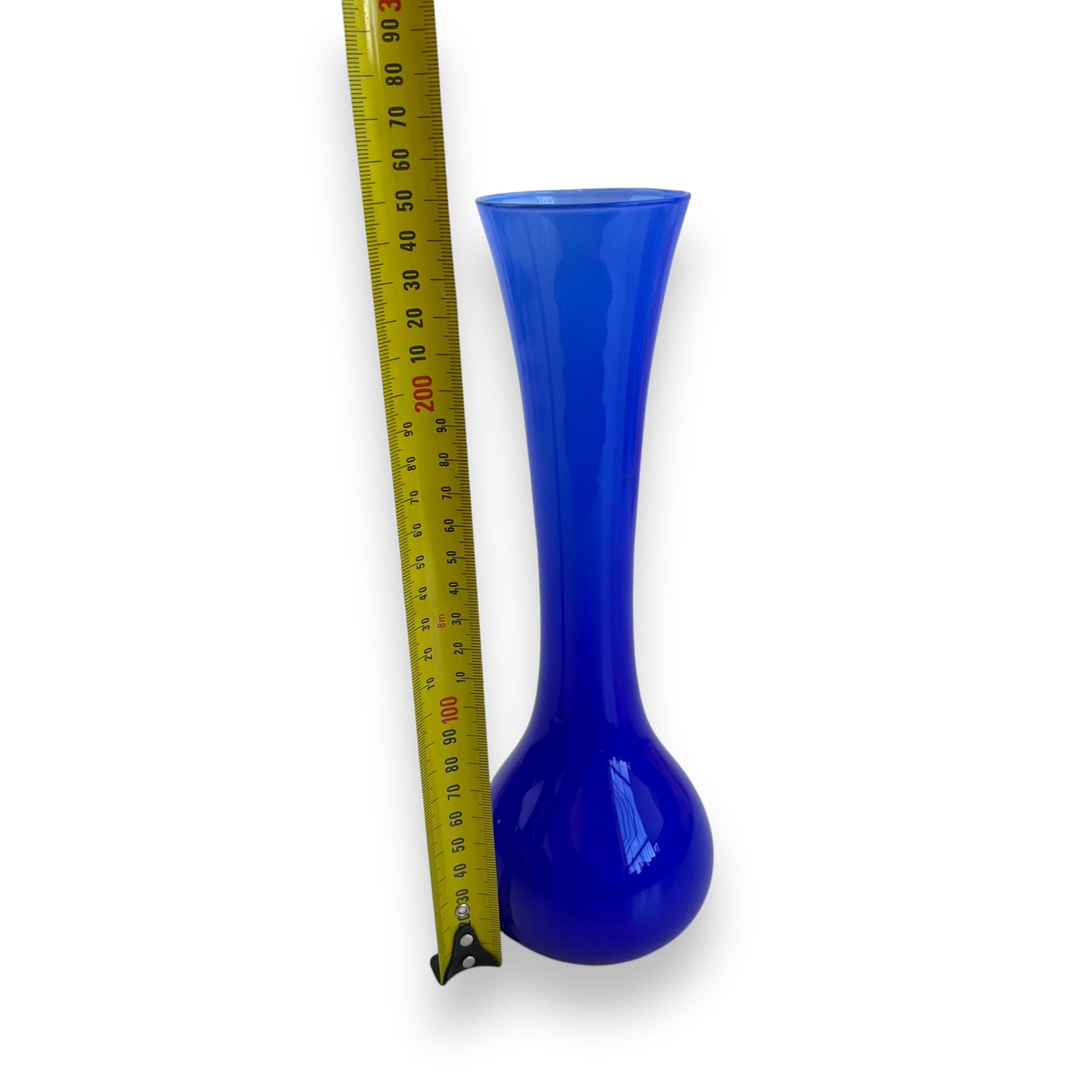 Cobalt Blue Glass Vase – Flared Neck & Bulbous Base