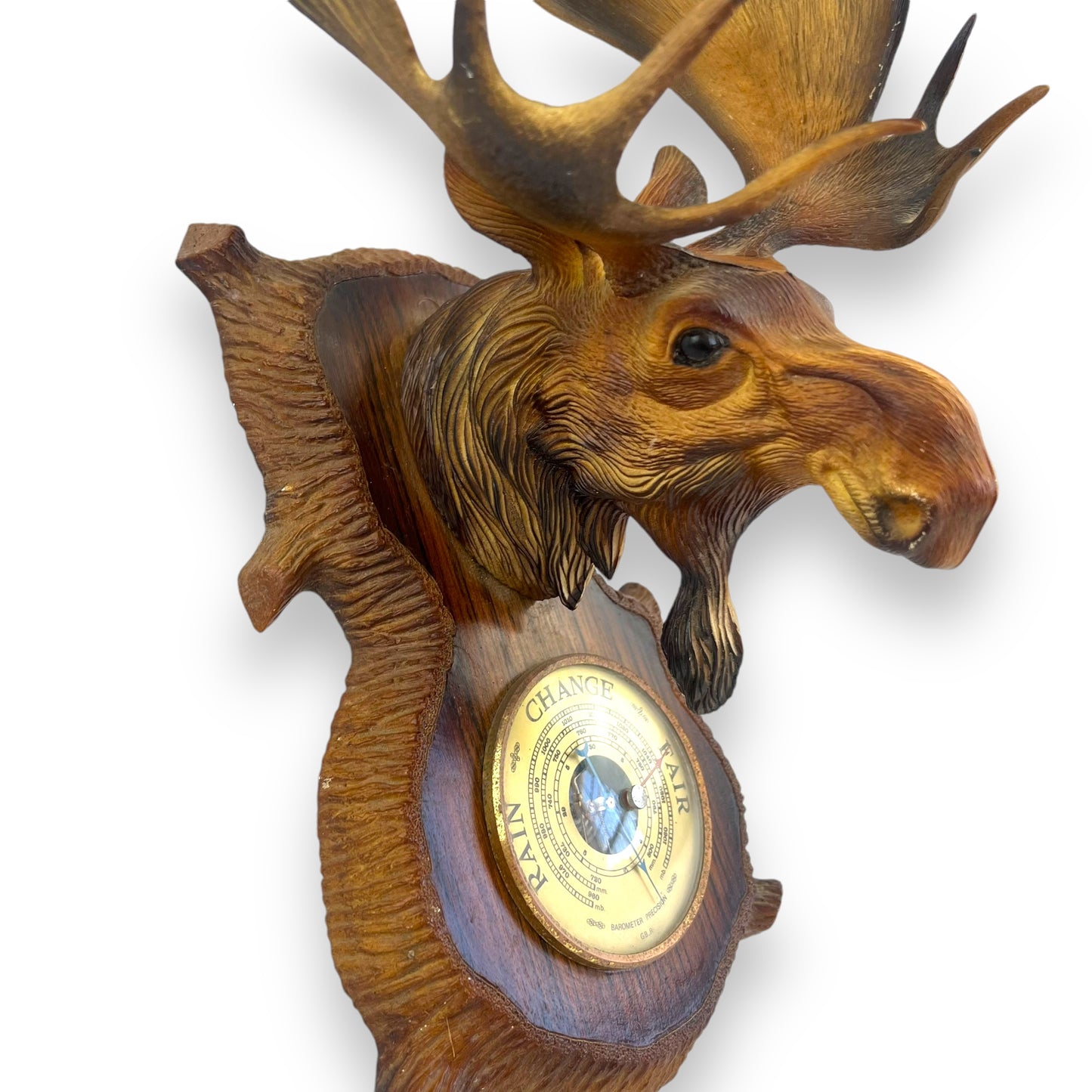 Norwegian Moose Barometer | Scandinavian Mid-Century Wall Weather Station | 1970s