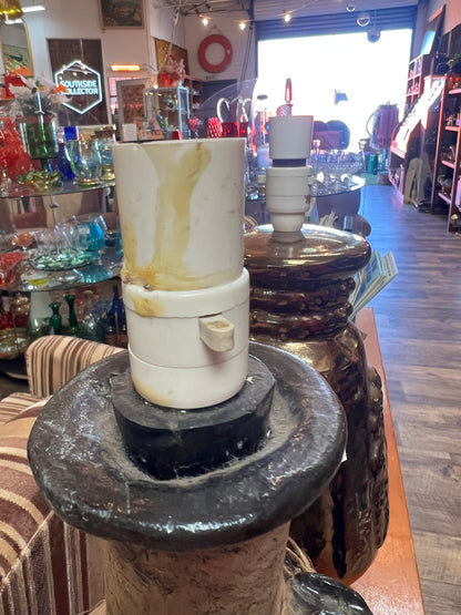 Sculptural Studio Pottery Clown Face Lamp Base