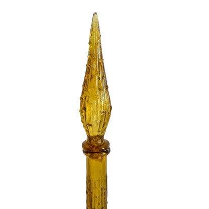 Amber Glass Wax-Drip Genie Bottle
