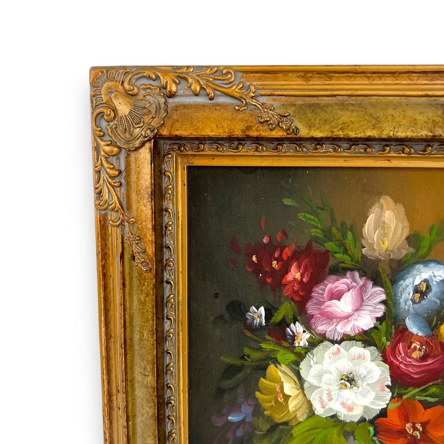 Flower Painting in Gold Frame
