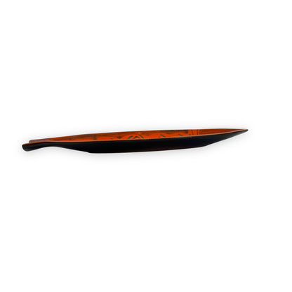 Orange fish plate - “318” Made in Italy