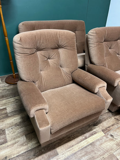 #2 Taupe Button Tufted Upholstered Lounge Chair