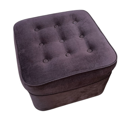 Brown Plum Velvet Footstool / Ottoman