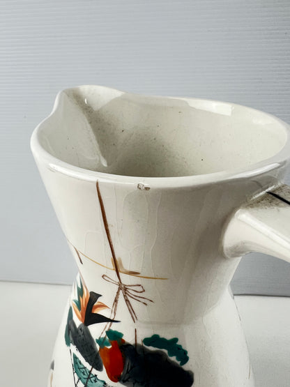 Mid-Century Abstract Fruit Ceramic Jug