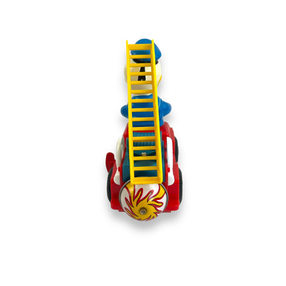 Disney Wind-Up Donald Duck Fire Engine Toy - Original Box - Collectible Japan Toy