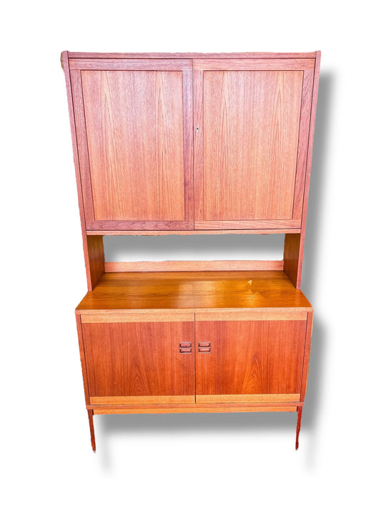 Mid-Century Teak Shelf & Bar Cabinet – Carl Johansson for Bogaryds, 1960s/70s