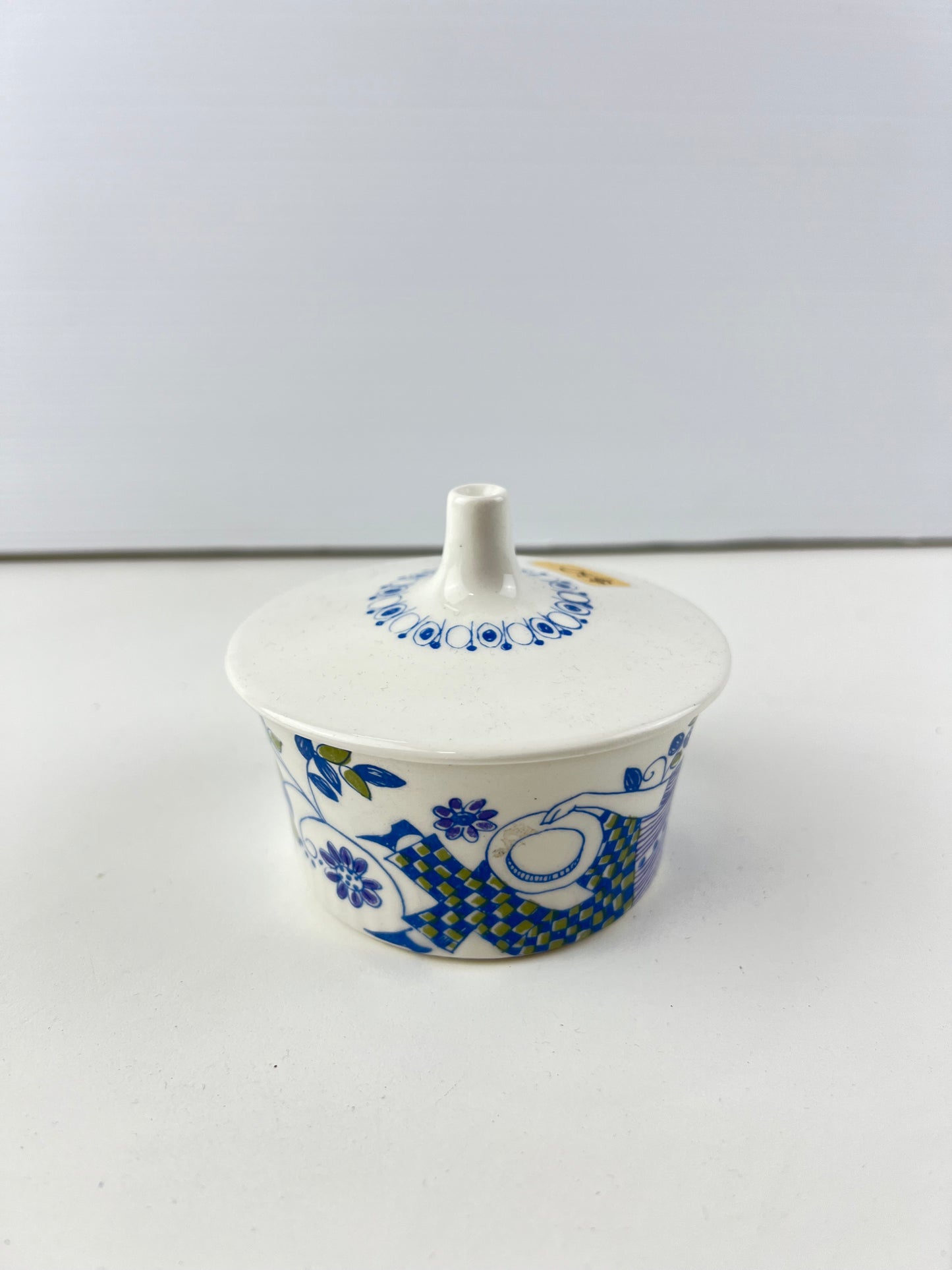 Figgjo Norway Hand Painted Lidded Sugar Bowl