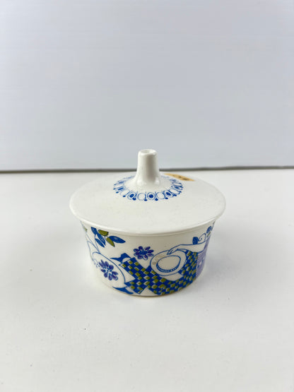 Figgjo Norway Hand Painted Lidded Sugar Bowl