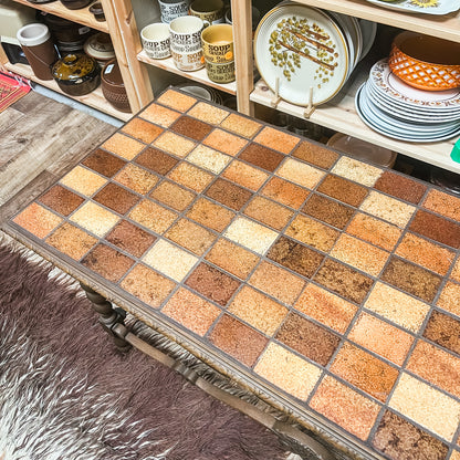 Tiled Coffee Table with Turned Legs