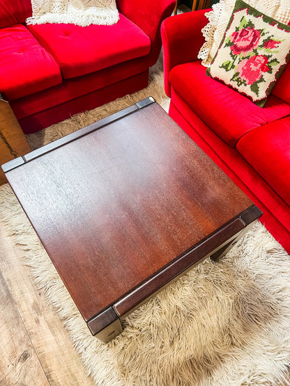 Wood coffee table